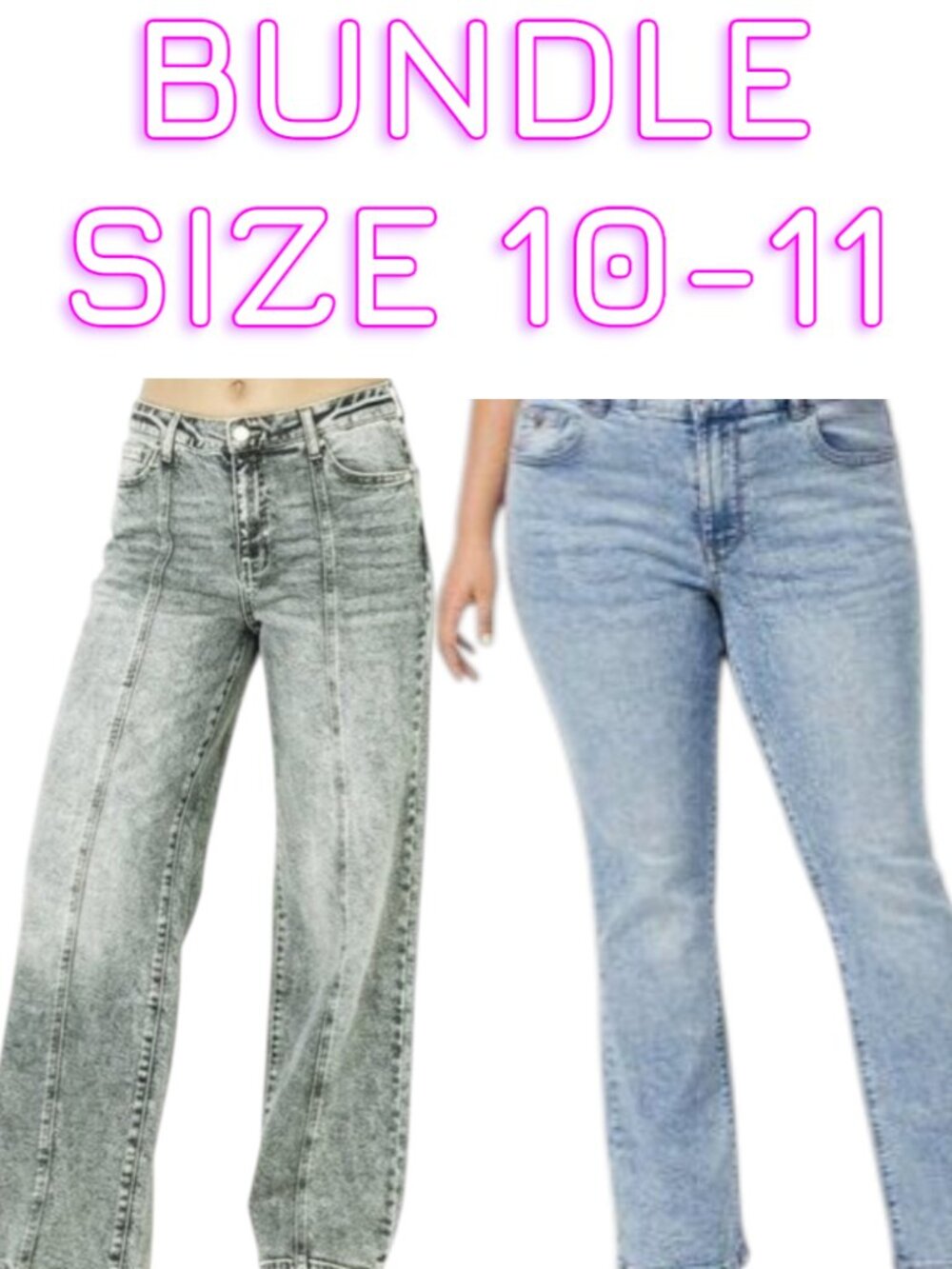 2 Jeans Bundle Size 10-11 Celebrity Pink & Rachel Roy Womens Denim Set High Rise